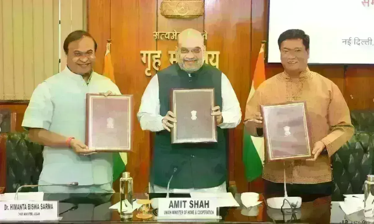 अमित शाह की मौजूदगी में सुलझा असम-अरुणाचल सीमा विवाद, बराबर बांटी जमीन