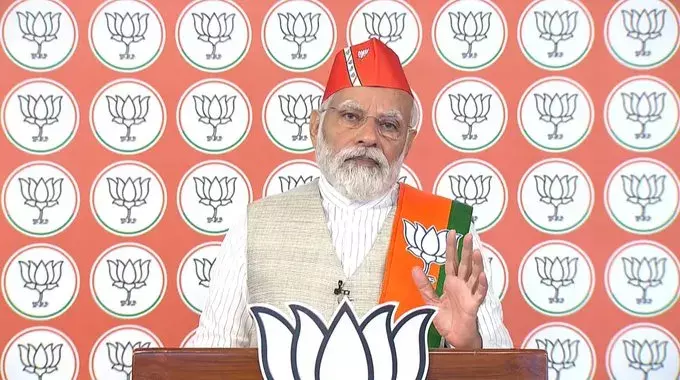 प्रधानमंत्री ने कार्यकर्ताओं को किया संबोधित, कहा- भाजपा का मकसद विकसित भारत का निर्माण