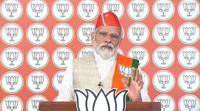 प्रधानमंत्री ने कार्यकर्ताओं को किया संबोधित, कहा- भाजपा का मकसद विकसित भारत का निर्माण
