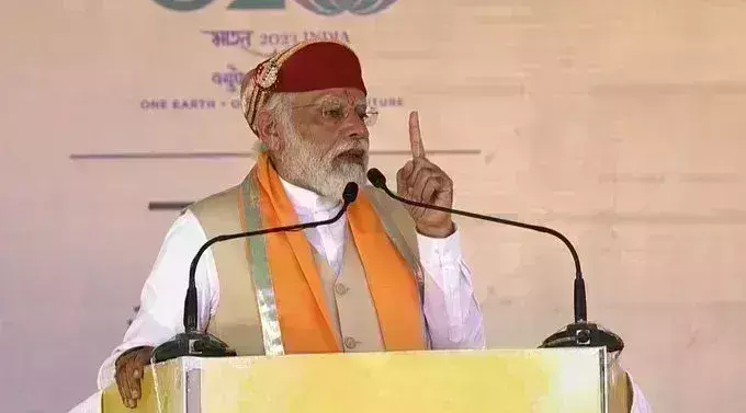 प्रधानमंत्री नरेंद्र मोदी पहुंचे नाथद्वारा, कहा - देश में कुछ लोग विकृत विचारधारा के शिकार होकर नकारात्मक हो चुके प्रधानमंत्री नरेंद्र मोदी पहुंचे नाथद्वारा, कहा - देश में कुछ लोग विकृत विचारधारा के शिकार होकर नकारात्मक हो चुके