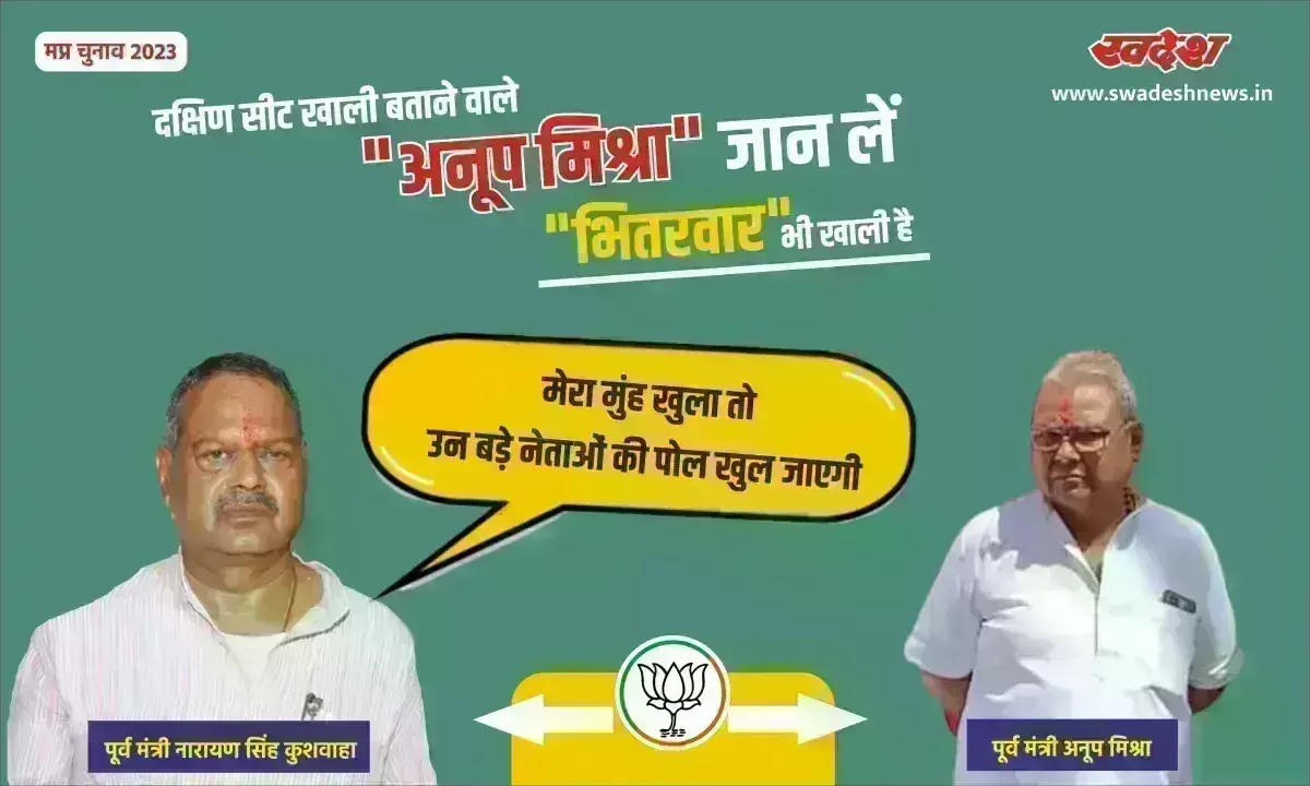दक्षिण सीट खाली बताने वाले अनूप मिश्रा जान लें भितरवार भी खाली है