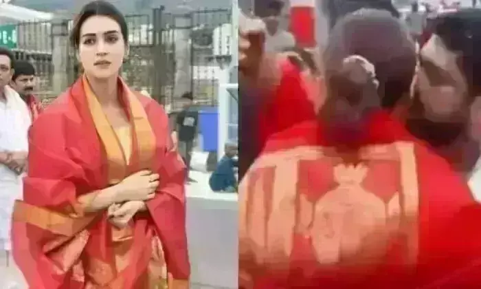 Adipurush के डायरेक्टर ने मंदिर के बाहर कृति सेनन को किया Kiss, पुजारियों ने जताया विरोध