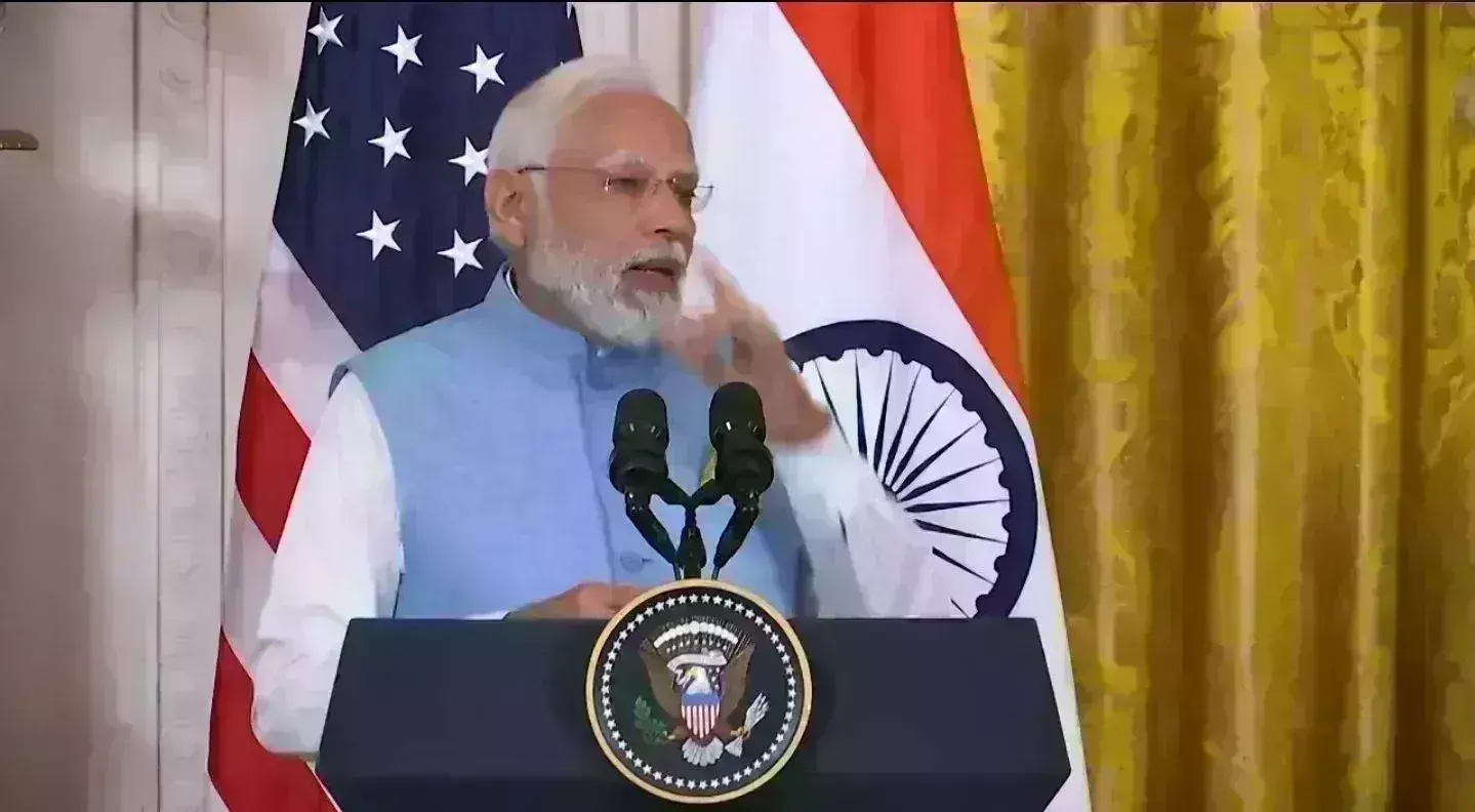 अमेरिकी संसद में लगे मोदी-मोदी के नारे, प्रधानमंत्री ने कहा - भारत और अमेरिका के डीएनए में हैं लोकतंत्र