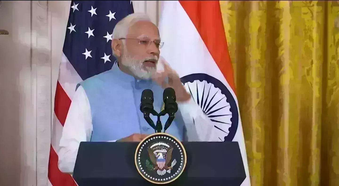 अमेरिकी संसद में लगे मोदी-मोदी के नारे, प्रधानमंत्री ने कहा - भारत और अमेरिका के डीएनए में हैं लोकतंत्र
