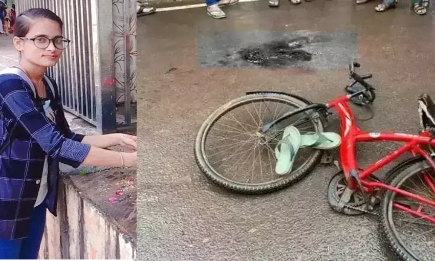 शिवपुरी में साइकिल से जा रही छात्रा को पुलिस बस ने मारी टक्कर, मौके पर ही तोड़ा दम