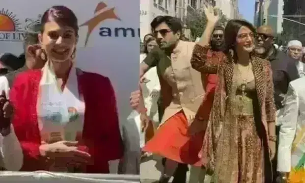 India Day Parade में शामिल हुईं जैकलीन और सामंथा,  NewYork की सड़कों पर लहराया तिरंगा