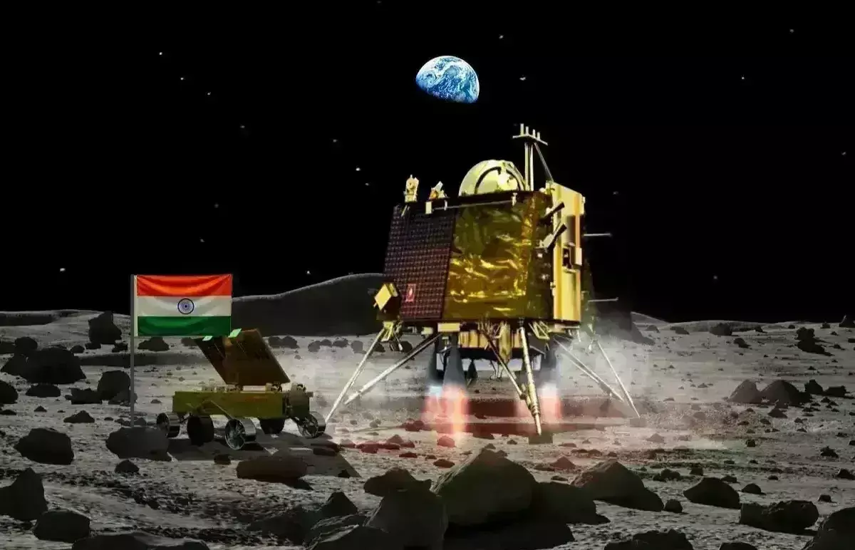 चांद पर तिरंगा - हार्दिक अभिनंदन इसरो चांद पर तिरंगा - हार्दिक अभिनंदन इसरो