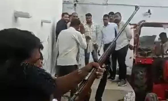 बिजौली थाना  क्षेत्र में हवाई फायरिंग का वीडियो वायरल, पुलिस जुटी तलाश में