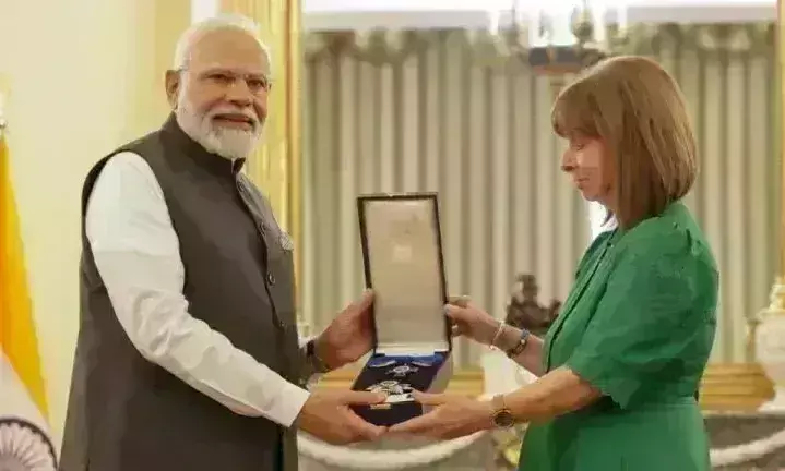 प्रधानमंत्री मोदी ग्रीस के दूसरे सर्वोच्च सम्मान से सम्मानित, दोनों देशों के बीच कई मुद्दों पर बनी सहमति