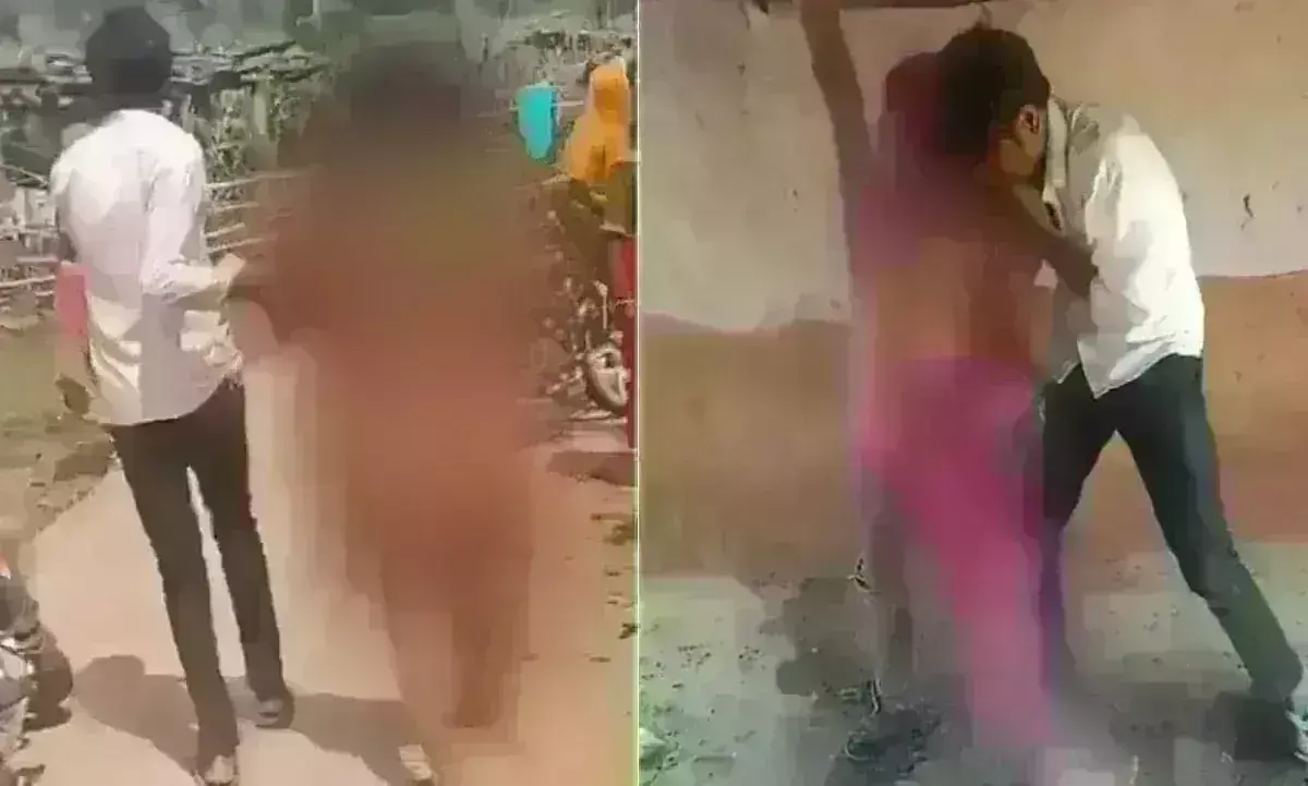 राजस्थान में पति ने पत्नी को निर्वस्त्र कर गांव में घुमाया, पुलिस ने किया गिरफ्तार राजस्थान में पति ने पत्नी को निर्वस्त्र कर गांव में घुमाया, पुलिस ने किया गिरफ्तार