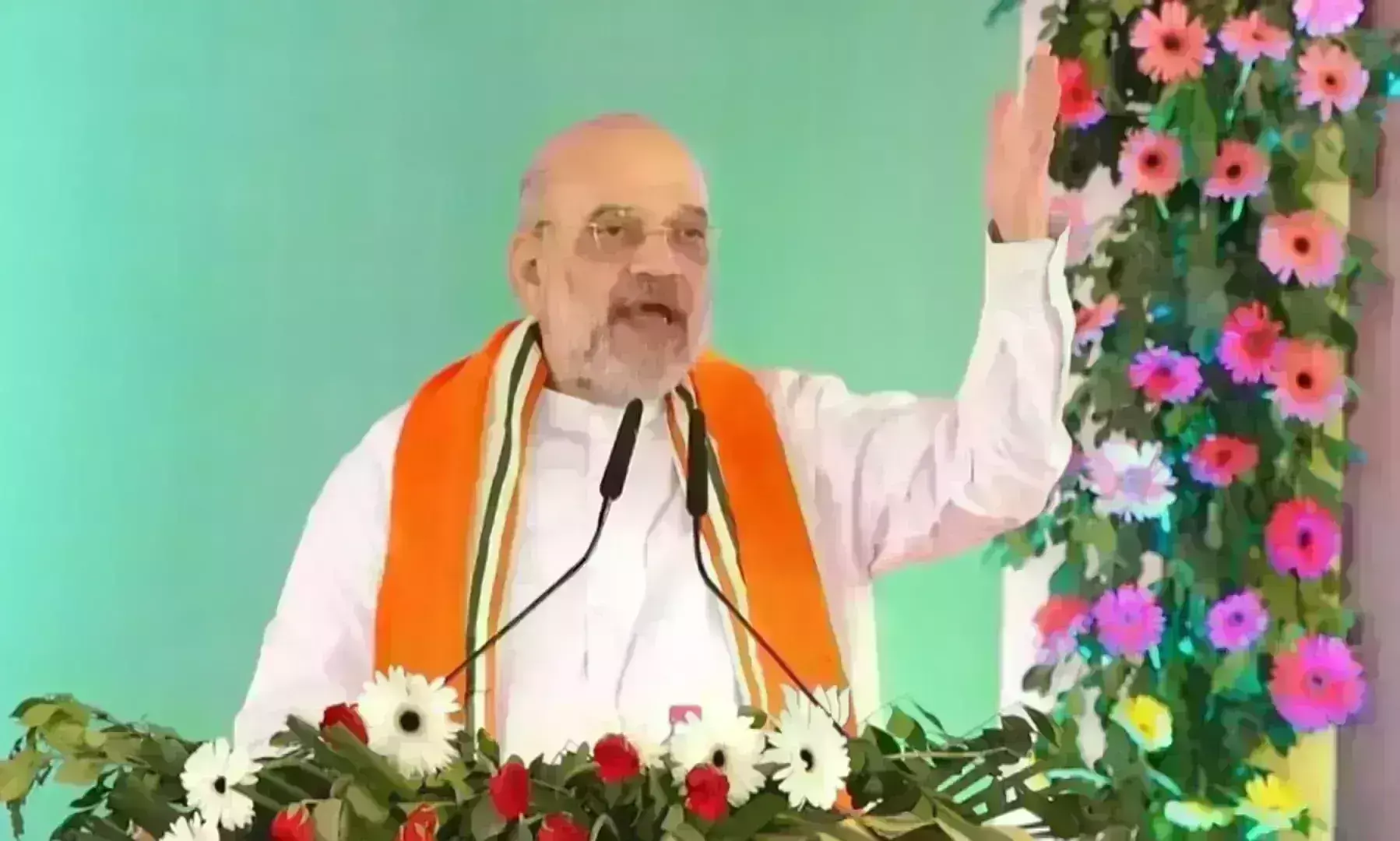 गृहमंत्री शाह ने मंडला में जन आशीर्वाद यात्रा को दिखाई हरी झंडी, कहा - मप्र में फिर एक बार बनेगी भाजपा की सरकार