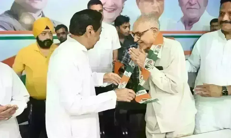 भाजपा के पूर्व विधायक गिरजाशंकर शर्मा कांग्रेस में शामिल, कमलनाथ ने दिलाई सदस्यता