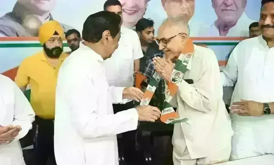भाजपा के पूर्व विधायक गिरजाशंकर शर्मा कांग्रेस में शामिल, कमलनाथ ने दिलाई सदस्यता