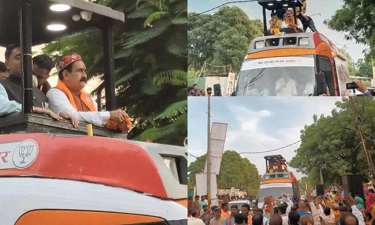 2 घंटे देरी से ग्वालियर पहुंची जन आशीर्वाद यात्रा, गोवा सीएम करेंगे जनता को संबोधित