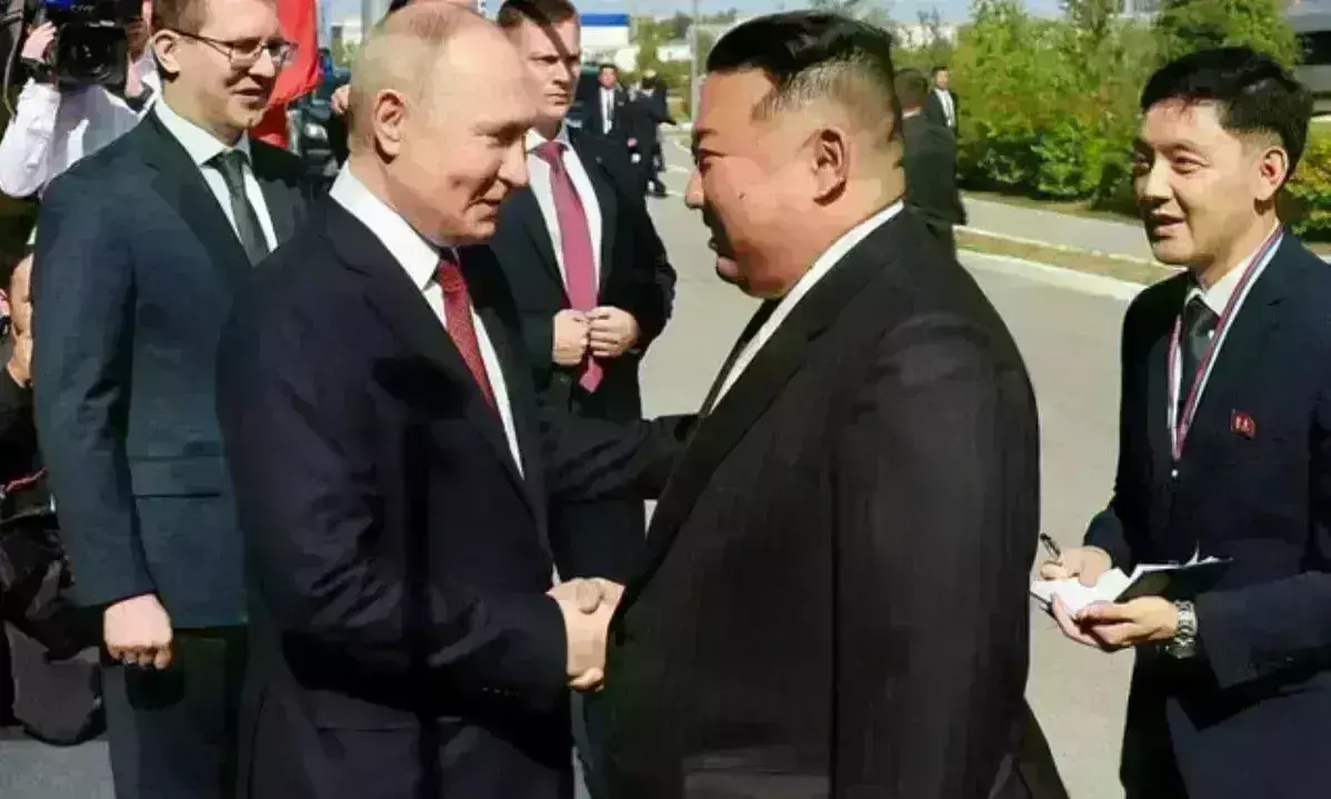व्लादिमीर पुतिन और किम जोंग की मुलाकात,  उत्तर कोरिया ने फिर दागी मिसाइल