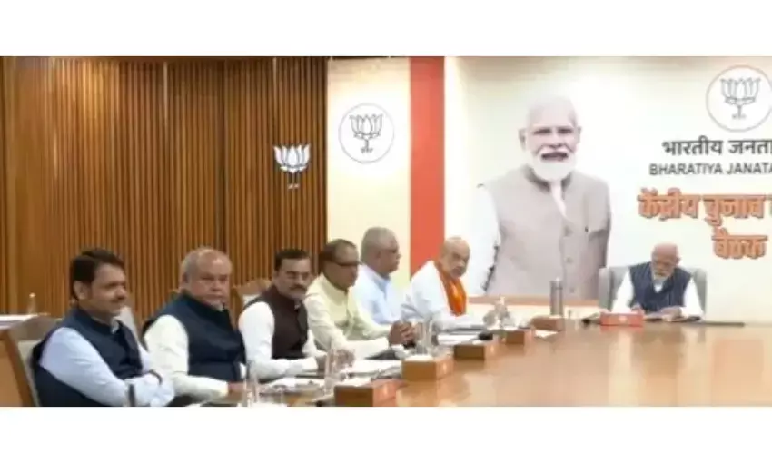 दिल्ली में भाजपा केंद्रीय चुनाव समिति की बैठक, मप्र - राजस्थान के उम्मीदवारों के नाम पर हुआ मंथन