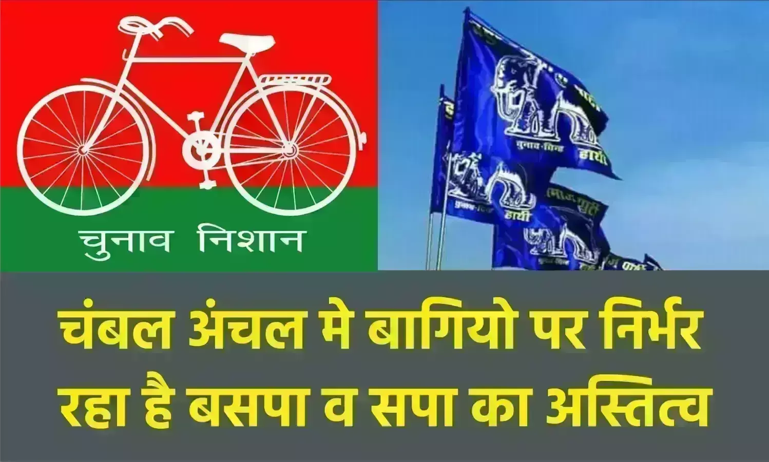 चंबल अंचल मे बागियो पर निर्भर रहा है बसपा व सपा का अस्तित्व