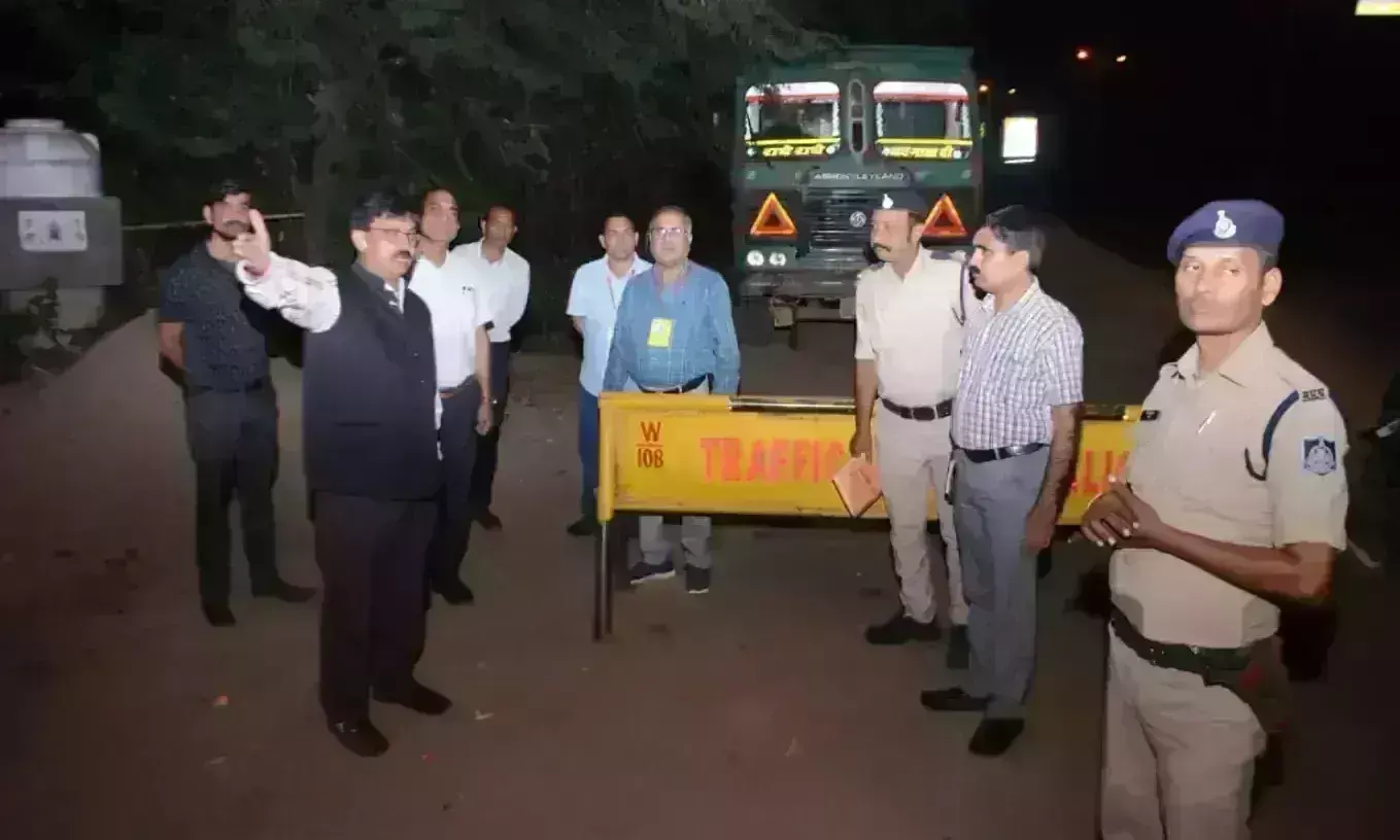 नाकों पर पहुंचे ग्वालियर जिलाधीश, कहा - बगैर जांच के संदिग्ध वाहन न निकल पाए