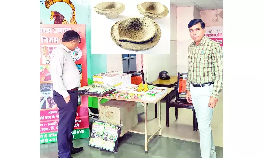 चाइनीज को टक्कर देंगे गोबर के दीए