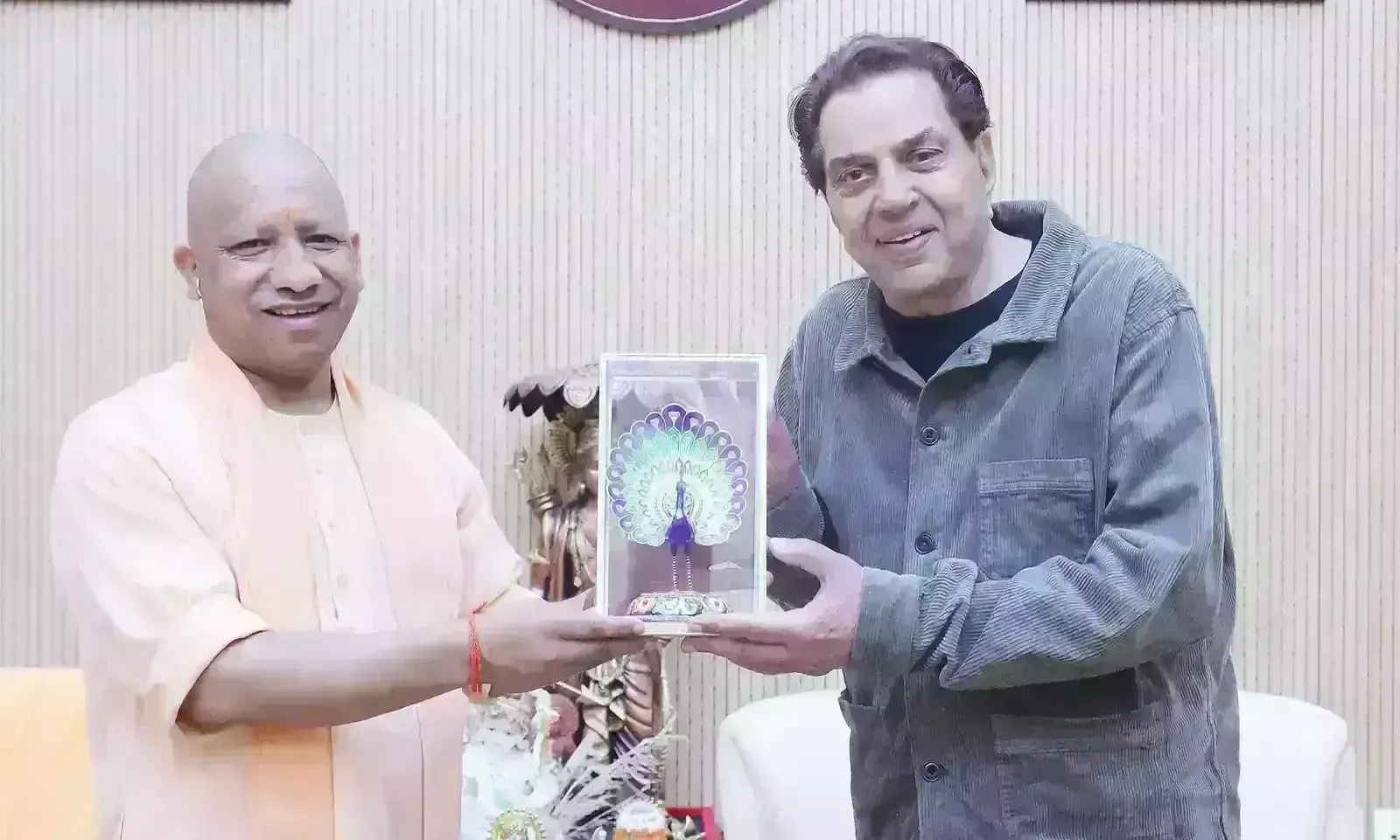Dharmendra and Yogi Adityanath