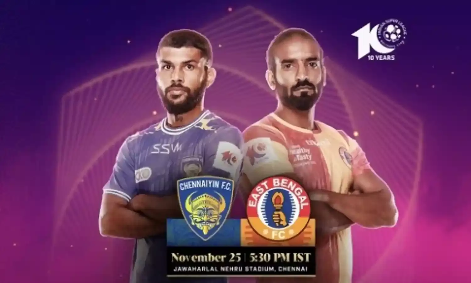 अंतरराष्ट्रीय ब्रेक के बाद मैदान पर उतरेंगे चेन्नइयन एफसी और ईस्ट बंगाल एफसी