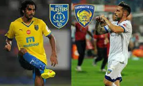 दक्षिण भारतीय प्रतिद्वंद्वियों केरला ब्लास्टर्स और चेन्नइयन एफसी के बीच होगा मुकाबला
