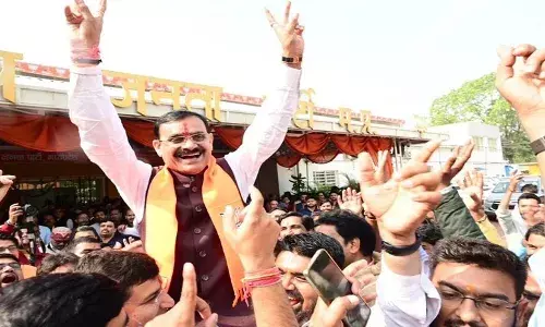 म.प्र. विधानसभा चुनावः मतगणना के रुझान के बाद भाजपा कार्यालय में जश्न, वीडी शर्मा बोले-भाजपा बनाएगी इतिहास