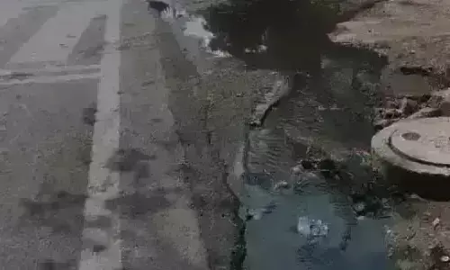 जल्दबाजी में बनाई सड़क, सीवर-पानी भूले तो उखाड़ी, अब गहरा गड्डा दे रहा मौत को दावत जल्दबाजी में बनाई सड़क, सीवर-पानी भूले तो उखाड़ी, अब गहरा गड्डा दे रहा मौत को दावत