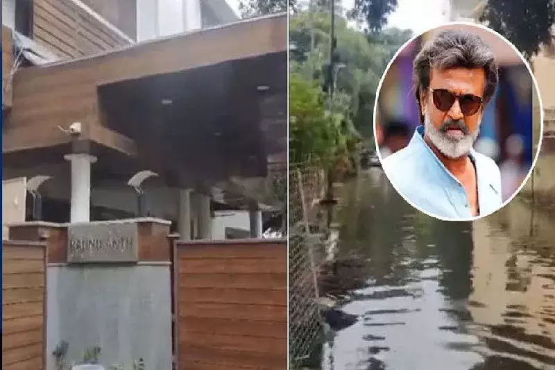सुपरस्टार रजनीकांत के घर में घुसा बाढ़ का पानी, वीडियो वायरल