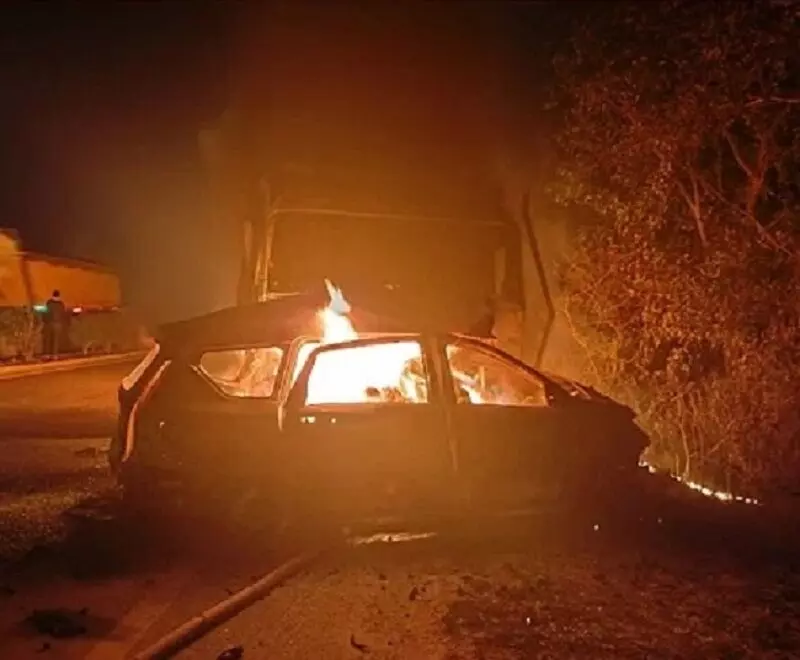 बरेली-नैनीताल हाइवे पर कार बनी आग का गोला, आठ बारातियों की मौत