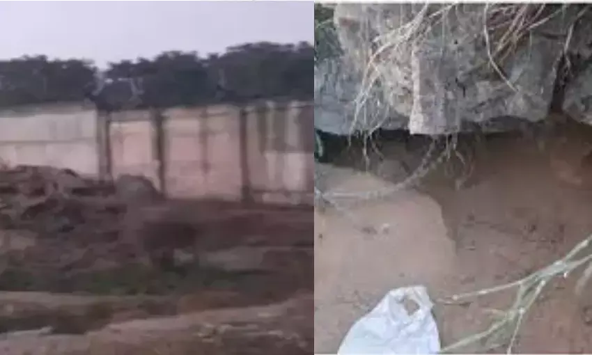 वायु सेना के हिंडन एयरबेस की सुरक्षा में सेंध, बाउंड्री वॉल के 4 फीट गहरी सुरंग खोदी