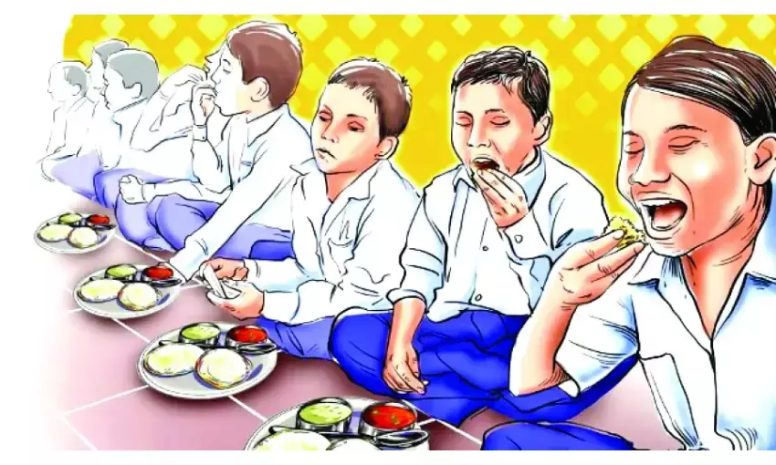 प्रधानाध्यापक का कमाल, 60 बच्चों पर सिर्फ आधा किलो दाल