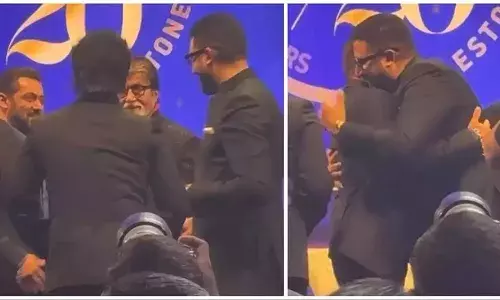 आनंद पंडित के जन्मदिन पर सलमान खान मंच पर पहुंचे अमिताभ बच्चन और अभिषेक बच्चन को गले लगाया