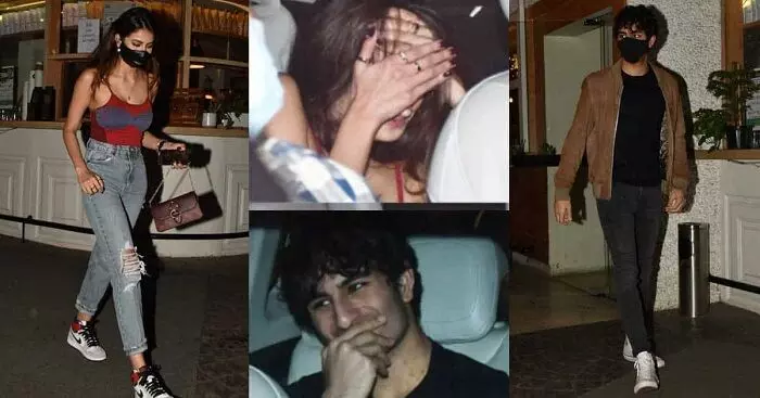 गर्लफ्रेंड पलक तिवारी के साथ नए साल की पार्टी के बाद कथित फोटो खिंचवाते समय इब्राहिम अली खान ने छिपा लिया अपना चेहरा गर्लफ्रेंड पलक तिवारी के साथ नए साल की पार्टी के बाद कथित फोटो खिंचवाते समय इब्राहिम अली खान ने छिपा लिया अपना चेहरा