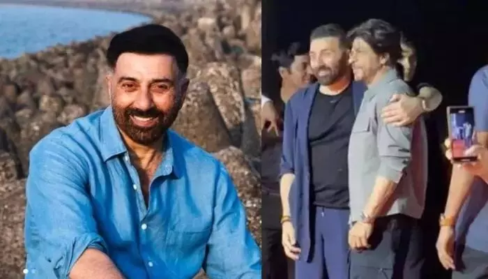 जब शाहरुख खान पुरानी अनबन भुलाकर सनी देओल को गले लगाते नजर आए जब शाहरुख खान पुरानी अनबन भुलाकर सनी देओल को गले लगाते नजर आए