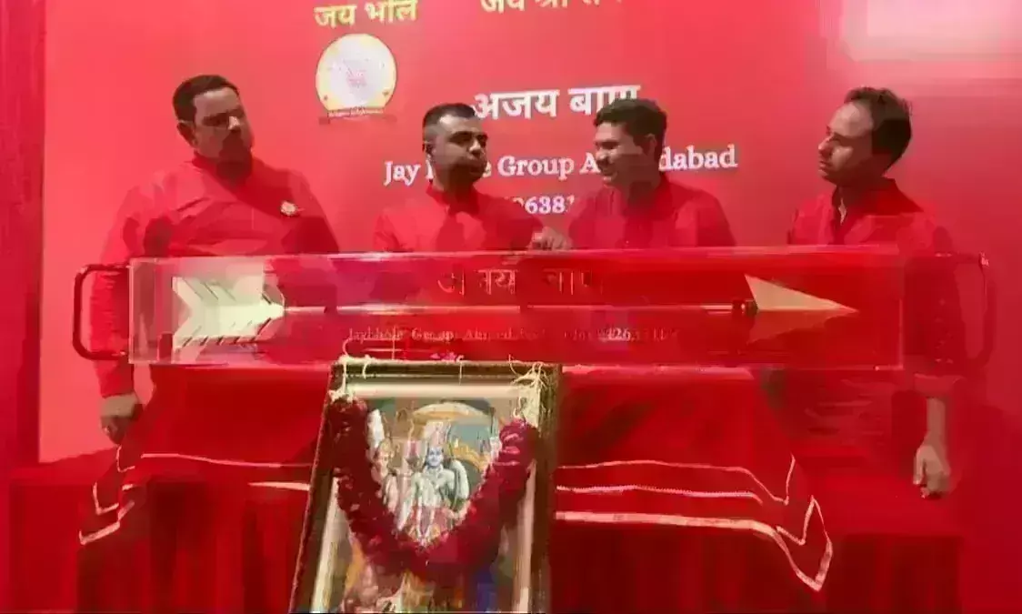 श्रीराम के लिए गुजरात से आया पंचधातु से बना अजय बाण, जानिए खासियत