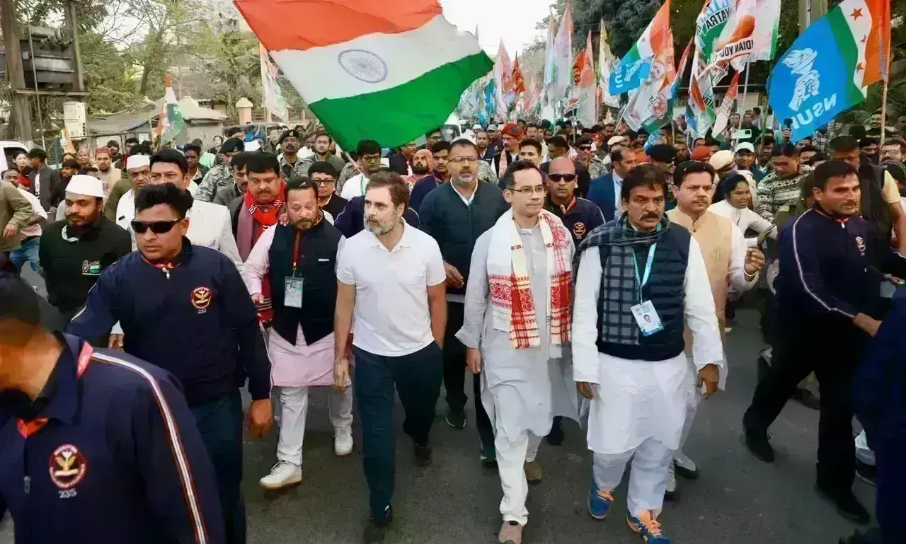 राहुल गांधी की भारत जोड़ो न्याय यात्रा पर FIR दर्ज, लगा ये...आरोप राहुल गांधी की भारत जोड़ो न्याय यात्रा पर FIR दर्ज, लगा ये...आरोप