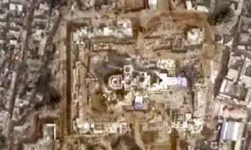 इसरो ने जारी की तस्वीर, अंतरिक्ष से भव्य दिखता है श्रीराम लला का मंदिर