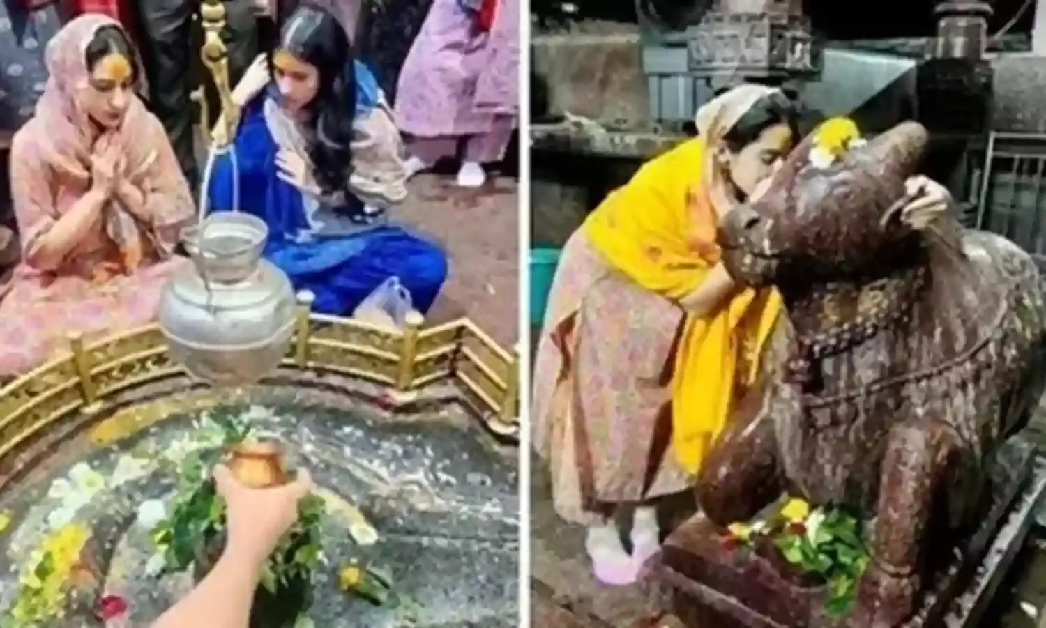 अभिनेत्री सारा ने घृष्णेश्वर ज्योतिर्लिंग के किए दर्शन