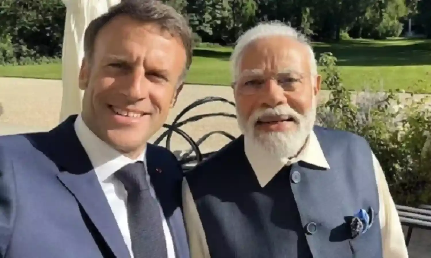 फ्रांस के राष्ट्रपति मैक्रों और प्रधानमंत्री मोदी आज गुरुवार को जयपुर में