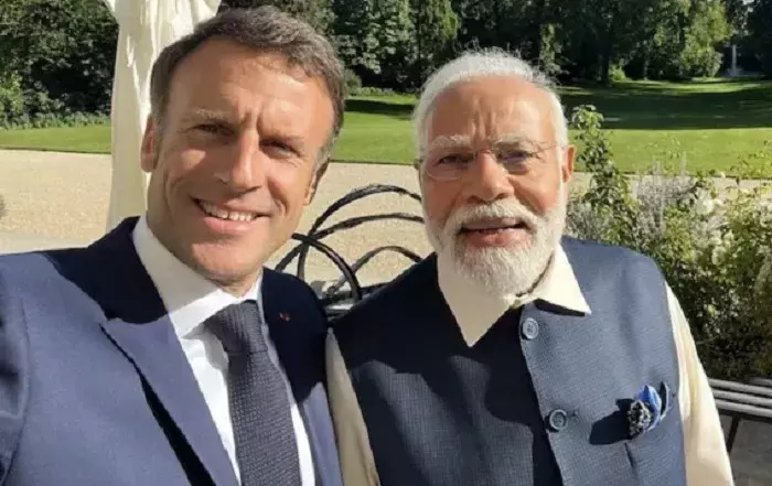 फ्रांस के राष्ट्रपति मैक्रों और प्रधानमंत्री मोदी आज गुरुवार को जयपुर में