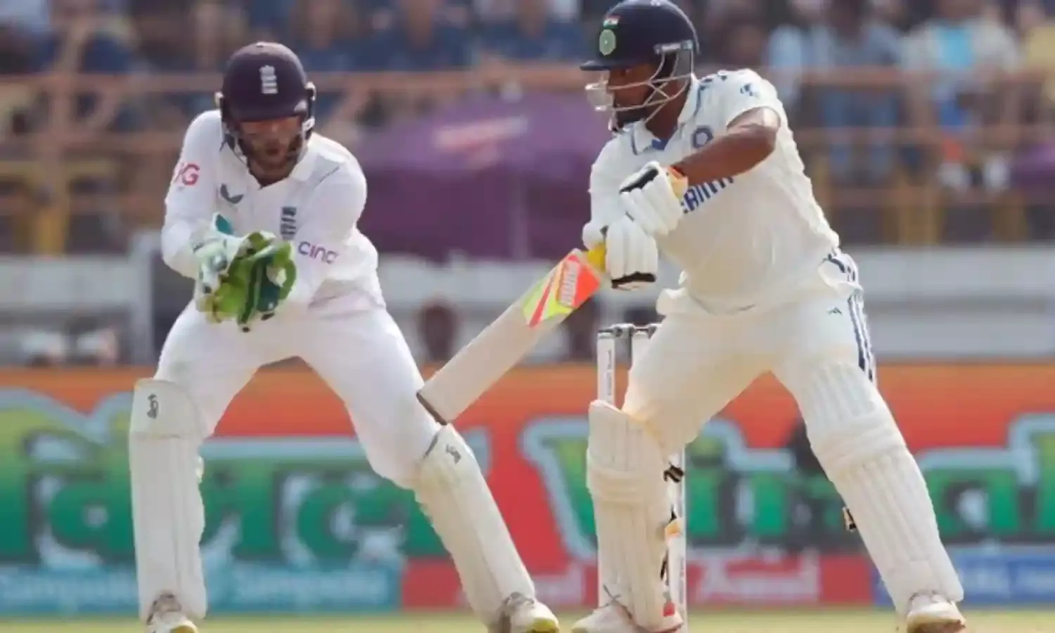 सरफराज खान ने भारत के लिए टेस्ट डेब्यू में संयुक्त रूप से दूसरा सबसे तेज अर्धशतक लगाया सरफराज खान ने भारत के लिए टेस्ट डेब्यू में संयुक्त रूप से दूसरा सबसे तेज अर्धशतक लगाया