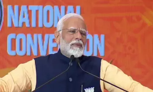 राष्ट्रीय अधिवेशन में प्रधानमंत्री मोदी ने 400 पार के नारे के साथ शानदार जीत का दिया मंत्र राष्ट्रीय अधिवेशन में प्रधानमंत्री मोदी ने 400 पार के नारे के साथ शानदार जीत का दिया मंत्र