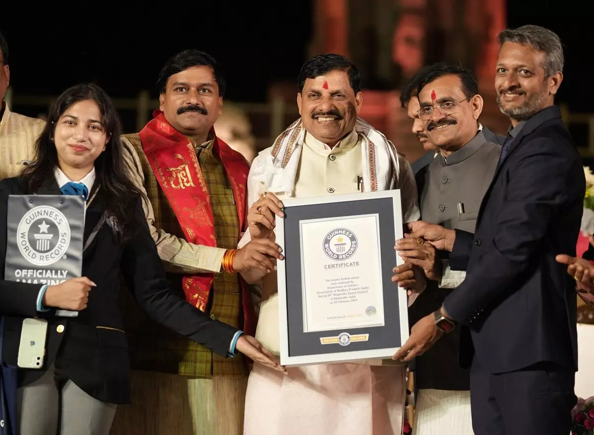 खजुराहो नृत्य समारोहः राग बसंत की लय पर बना गिनीज वर्ल्ड रिकॉर्ड