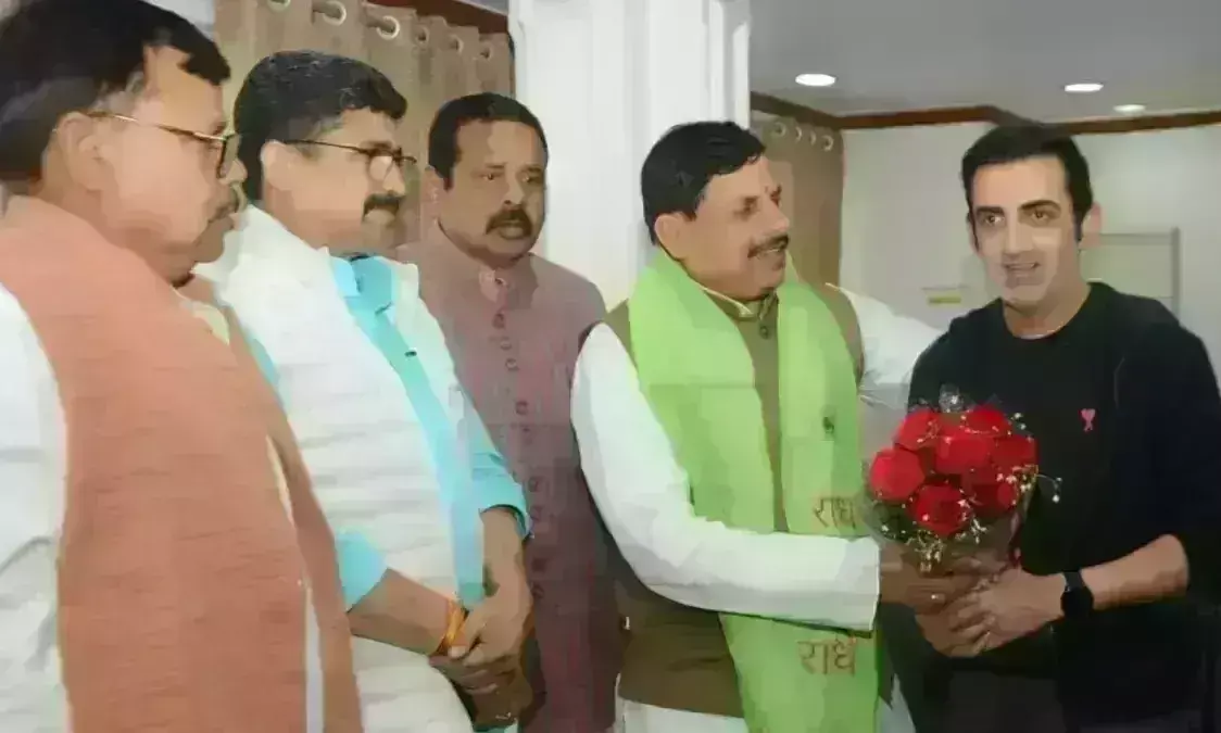 भाजपा सांसद गौतम गंभीर ने मां पीतांबरा के किए दर्शन, ग्वालियर में मुख्यमंत्री मोहन यादव से की मुलाकात