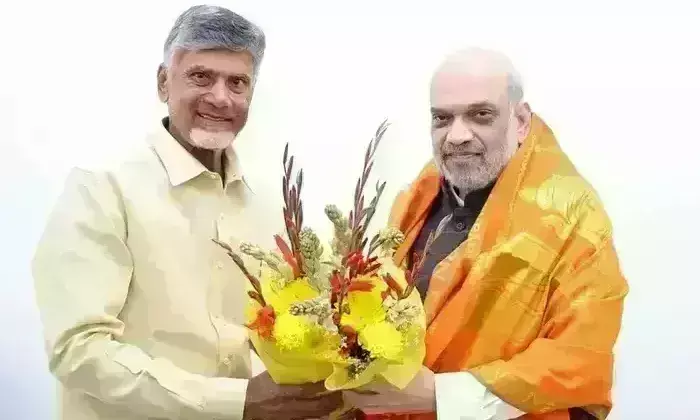 6 साल बाद साथ आ सकते है टीडीपी और भाजपा, चंद्रबाबू नायडू ने अमित शाह से की मुलाकात