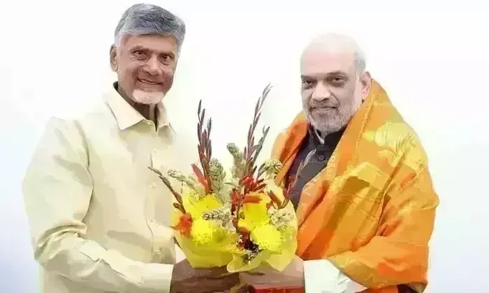 6 साल बाद साथ आ सकते है टीडीपी और भाजपा, चंद्रबाबू नायडू ने अमित शाह से की मुलाकात