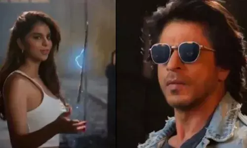 बेटे के कपड़े के ब्रांड का प्रमोशन कर रहे शाहरुख और सुहाना