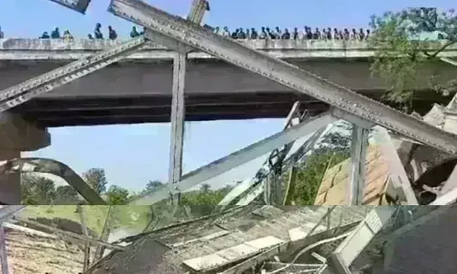 मुरैना में गिरा नैरो गेज रेलवे लाइन का पुल, 50 फीट नीचे गिरने से 7 मजदूर घायल