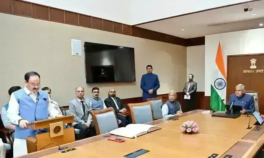 जेपी नड्डा समेत छह सांसदों ने ली राज्यसभा सदस्यता की शपथ